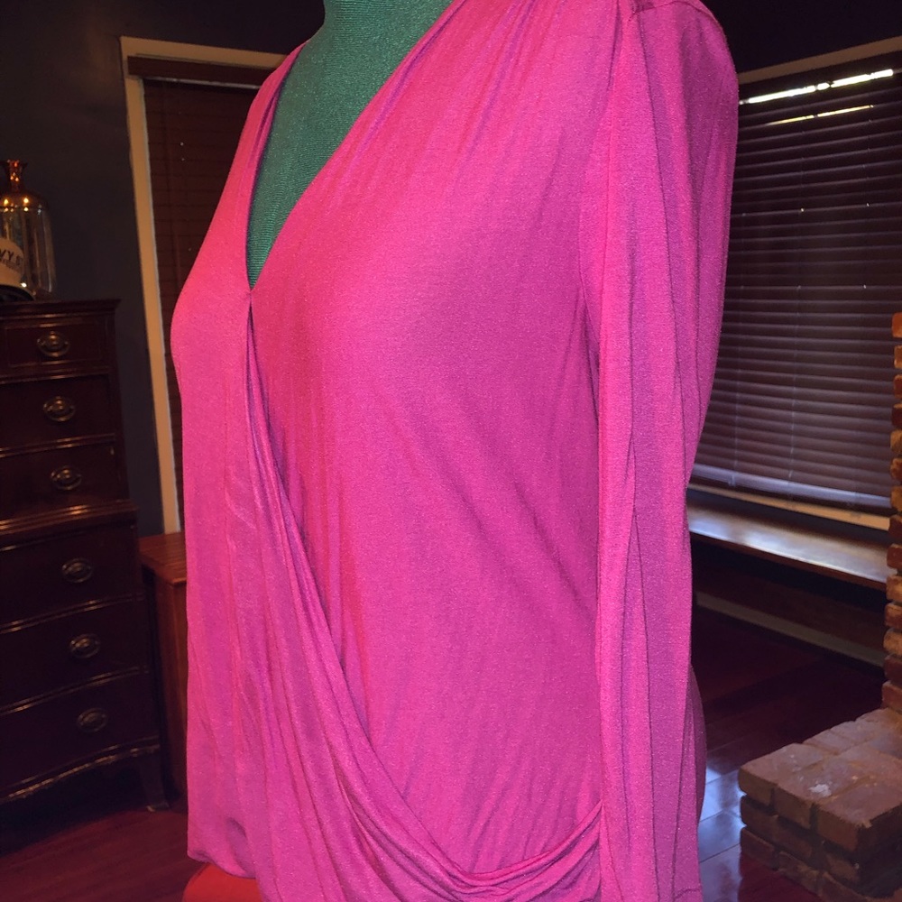 Hot pink blouse! Banana Republic